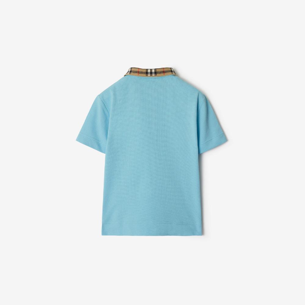 Burberry Polo En Algodón Con Cuello CheckPrecio 220 00 € 3-14 Años