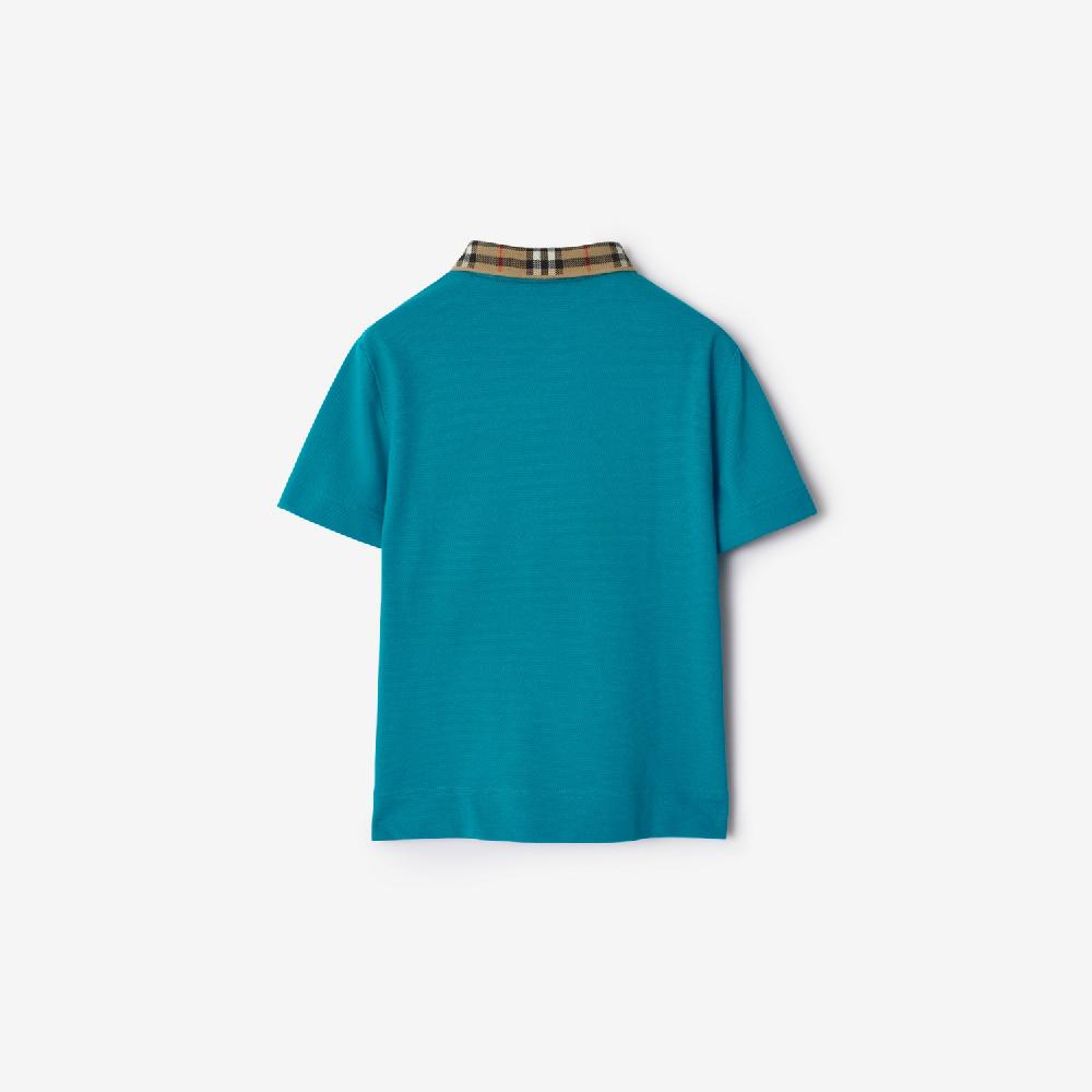 Burberry Polo En Algodón Con Cuello CheckPrecio 220 00 € 3-14 Años