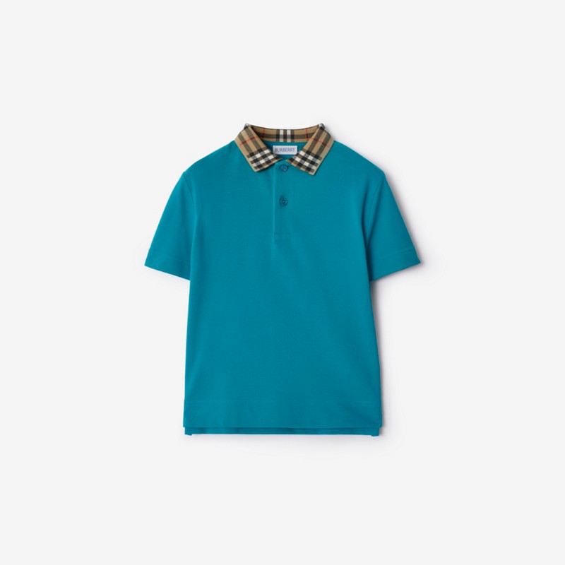 Burberry Polo en algodón con cuello CheckPrecio 220 00 € 3-14 años