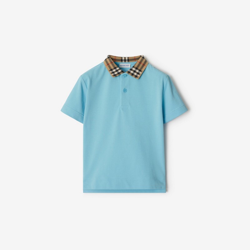 Burberry Polo en algodón con cuello CheckPrecio 220 00 € 3-14 años