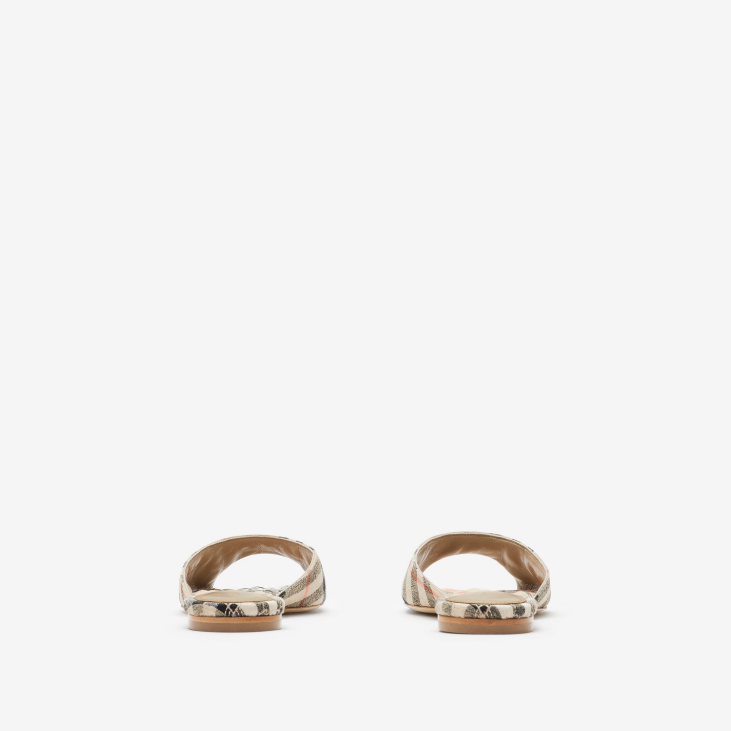 Burberry Sandalias Pala Mews En Mezcla De Lino CheckPrecio 490 00 € Novedades