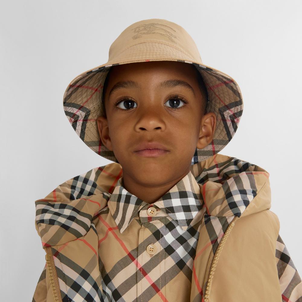 Burberry Sombrero De Pesca Reversible En Mezcla De AlgodónPrecio 240 00 € 4-14 Años