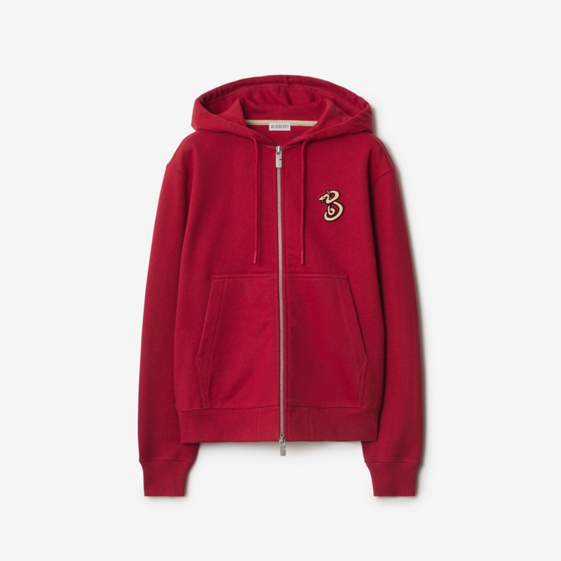 Burberry Sudadera en algodón con cremallera capucha y motivo B SnakePrecio 790 00 € Año Nuevo Lunar