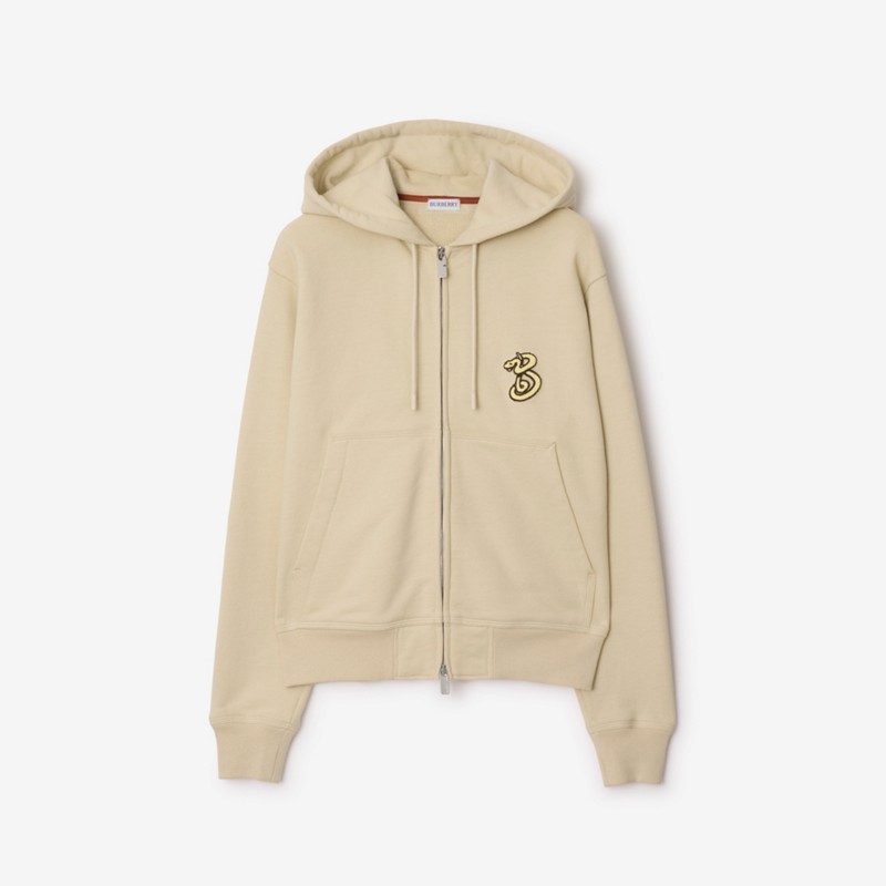 Burberry Sudadera en algodón con cremallera capucha y motivo B SnakePrecio 790 00 € Año Nuevo Lunar