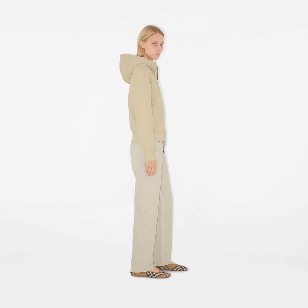 Burberry Sudadera En Algodón Con Etiqueta Check Capucha Y CremalleraPrecio 640 00 €