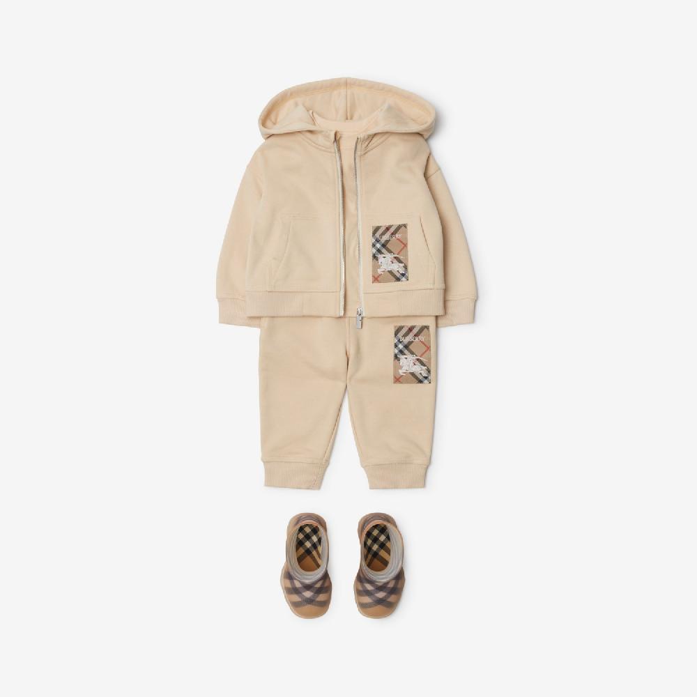 Burberry Sudadera En Algodón Con Etiqueta Check Capucha Y CremalleraPrecio 270 00 € 6-24 Meses