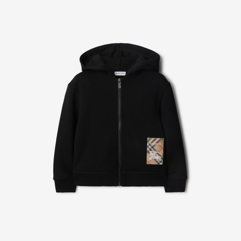 Burberry Sudadera en algodón con etiqueta Check capucha y cremalleraPrecio 320 00 € 3-14 años