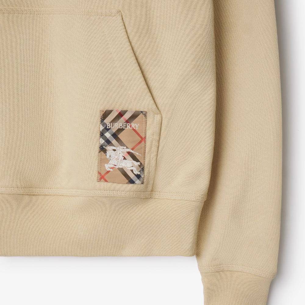 Burberry Sudadera En Algodón Con Etiqueta Check Y CapuchaPrecio 620 00 €