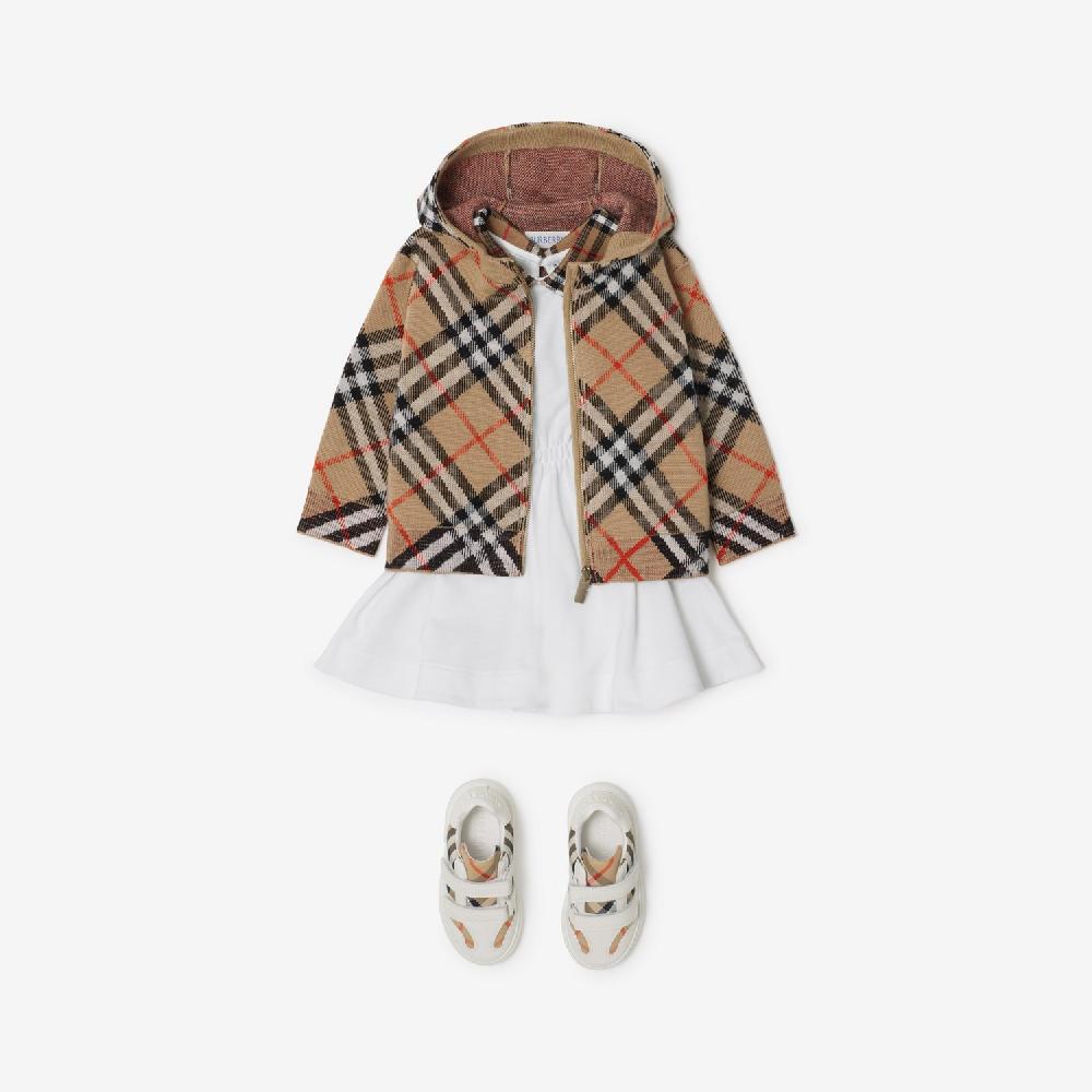 Burberry Sudadera En Lana Check Con Cremallera Y CapuchaPrecio 370 00 € 6-24 Meses