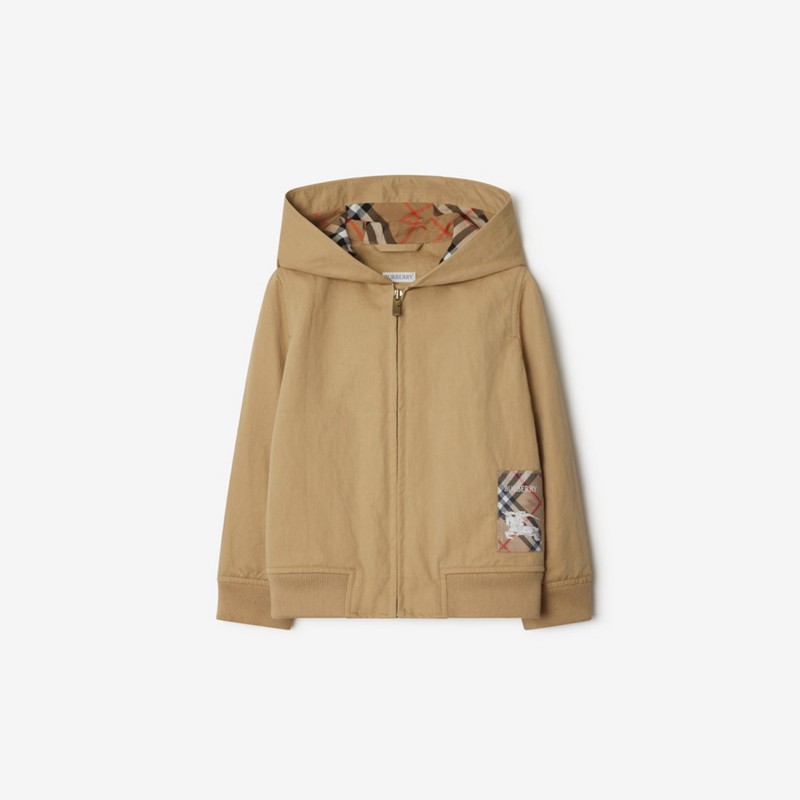 Burberry Sudadera en nailon y algodón con etiqueta Check capucha y cremalleraPrecio 580 00 € 3-14 años