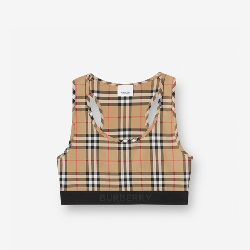 Burberry Top a cuadros Vintage Checks con logotipoPrecio 390 00 €