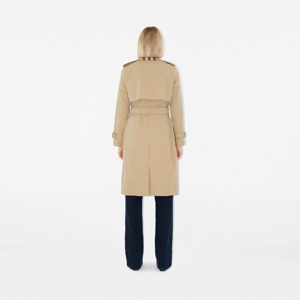 Burberry Trench Coat Largo En Gabardina Con Cuello CheckPrecio 2.250 00 €