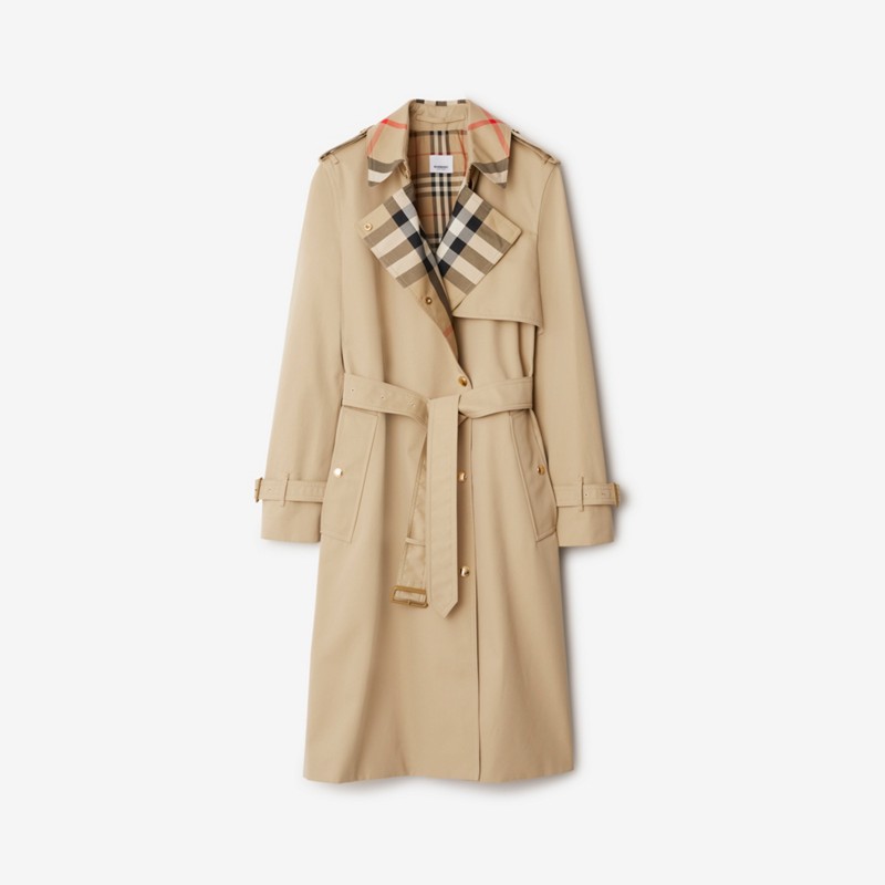 Burberry Trench coat largo en gabardina con cuello CheckPrecio 2.250 00 €
