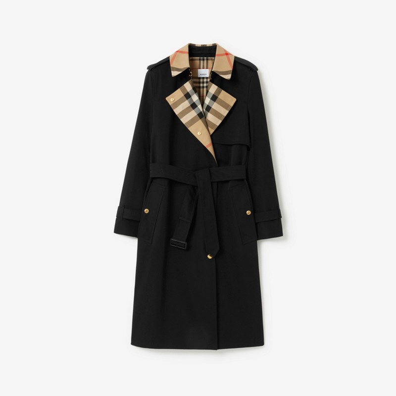 Burberry Trench coat largo en gabardina con cuello CheckPrecio 2.250 00 €