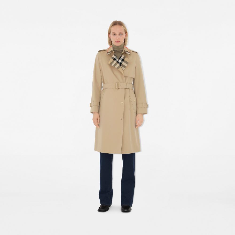 Burberry Trench Coat Largo En Gabardina Con Solapas CheckPrecio 2.250 00 €