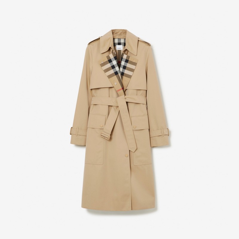 Burberry Trench coat largo en gabardina con solapas CheckPrecio 2.250 00 €
