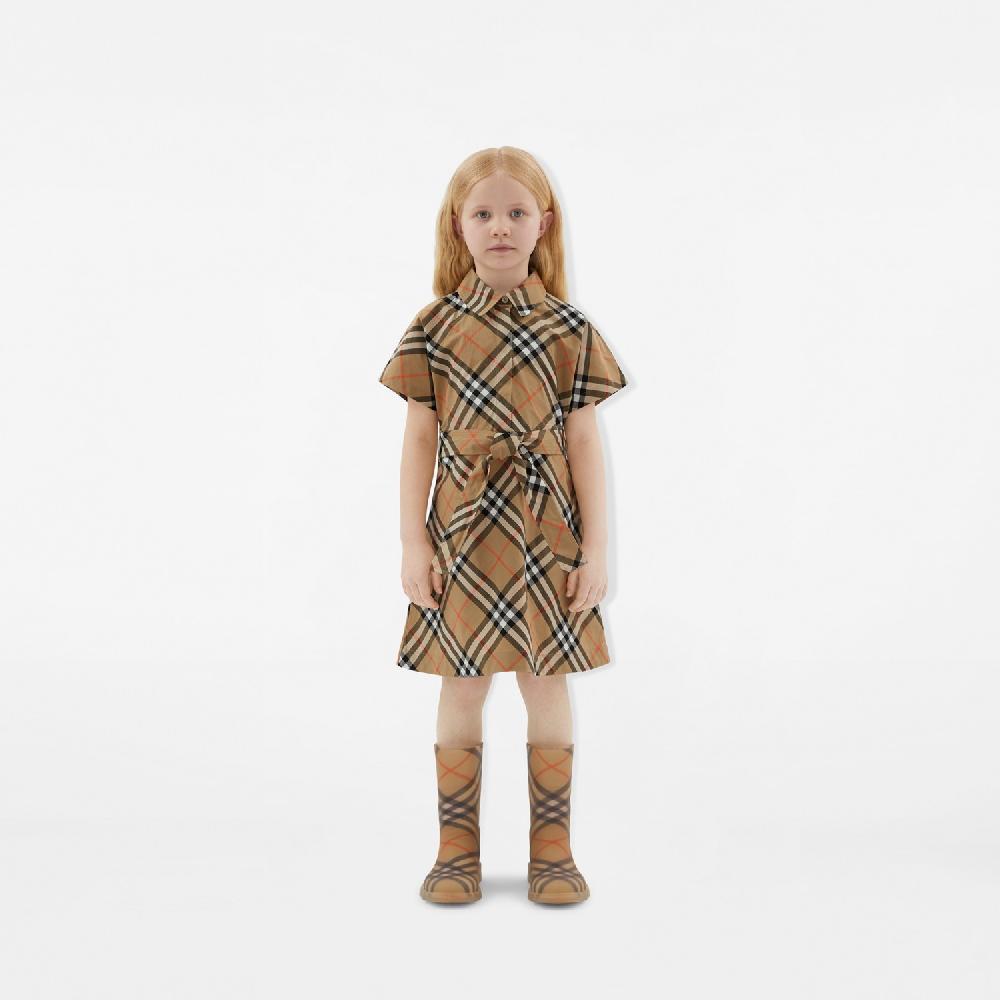 Burberry Vestido Camisero En Algodón CheckPrecio 450 00 € 3-14 Años