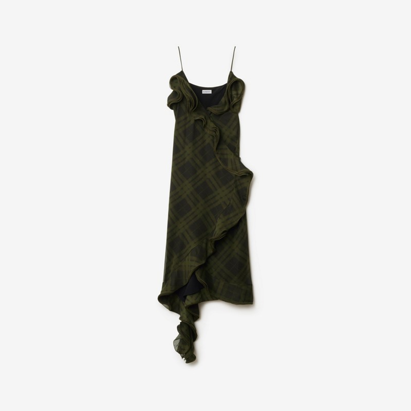 Burberry Vestido cruzado en seda CheckPrecio 2.590 00 €