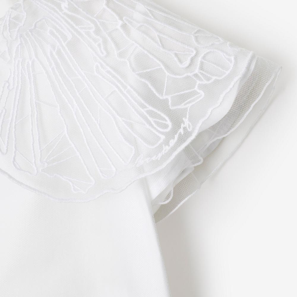 Burberry Vestido En Algodón Con Cuello En TulPrecio 520 00 € 3-14 Años