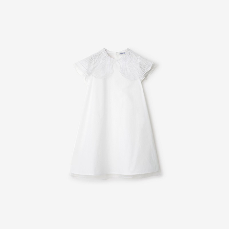 Burberry Vestido en algodón con cuello en tulPrecio 520 00 € 3-14 años