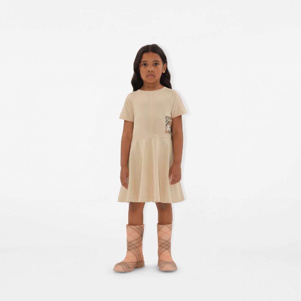 Burberry Vestido En Algodón Con Etiqueta CheckPrecio 290 00 € 3-14 Años