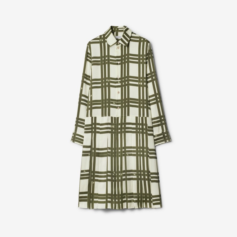 Burberry Vestido en seda a cuadros con motivo Check RibbonPrecio 2.590 00 €