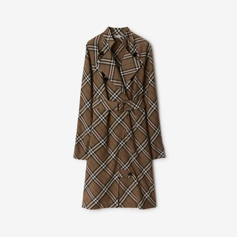 Burberry Vestido estilo trench coat en mezcla de seda CheckPrecio 1.990 00 €