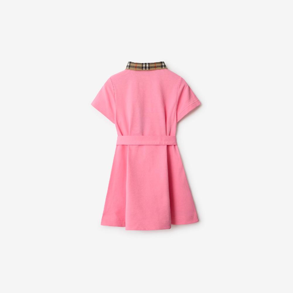 Burberry Vestido Tipo Polo En Algodón Con Cuello CheckPrecio 270 00 € 3-14 Años