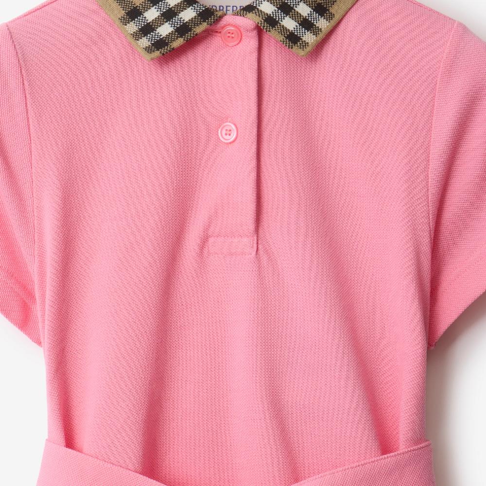 Burberry Vestido Tipo Polo En Algodón Con Cuello CheckPrecio 270 00 € 3-14 Años