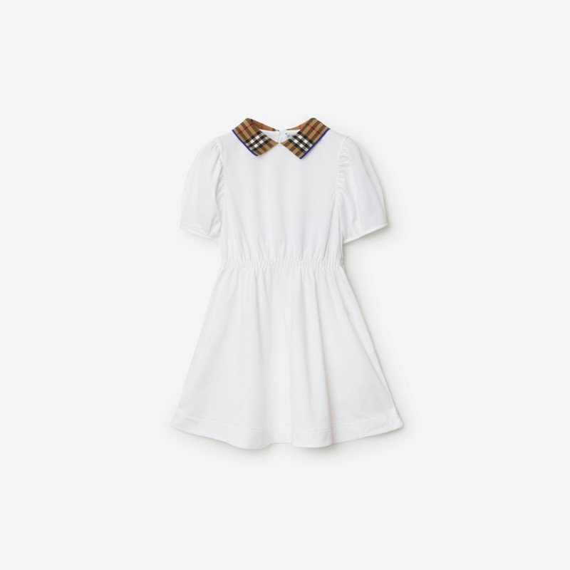 Burberry Vestido tipo polo en algodón con cuello CheckPrecio 270 00 € 3-14 años