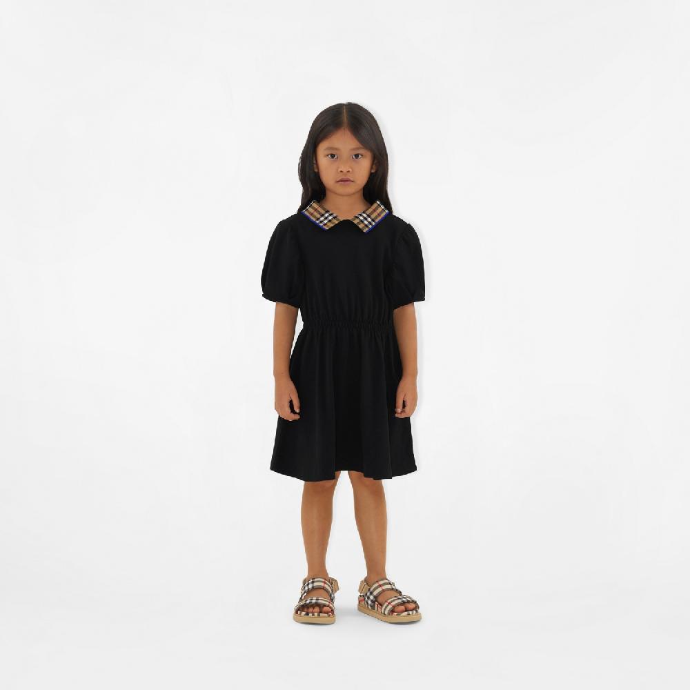 Burberry Vestido Tipo Polo En Algodón Con Cuello CheckPrecio 270 00 € 3-14 Años