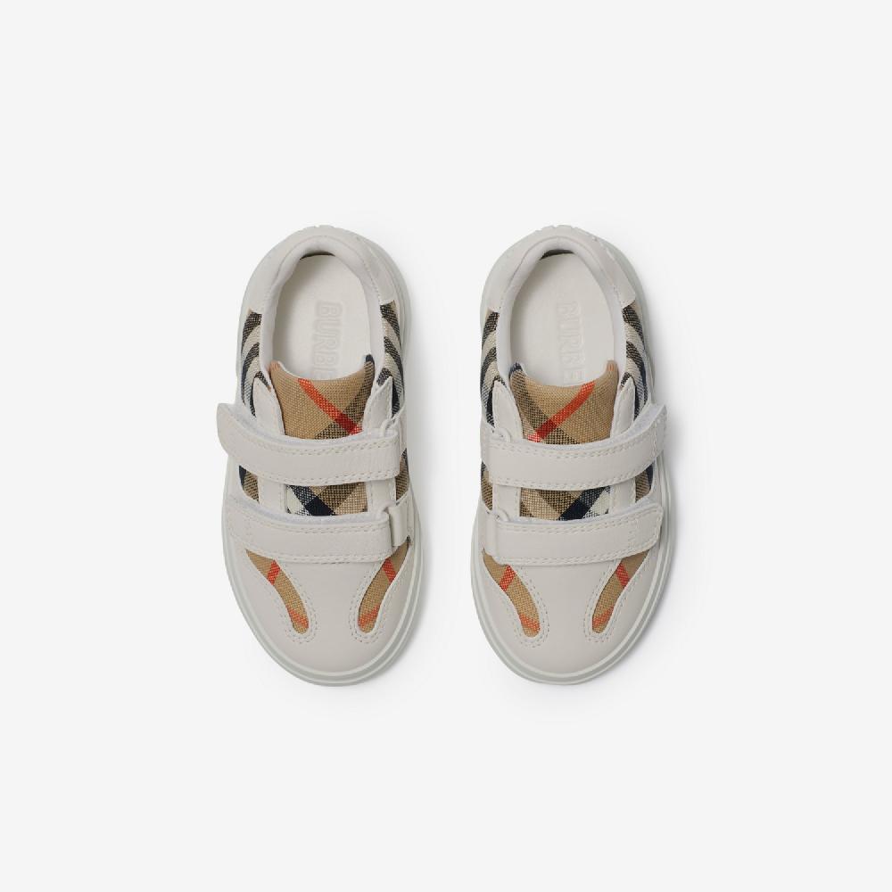 Burberry Zapatillas Deportivas En Algodón Check Y PielPrecio 290 00 € 6-36 Meses