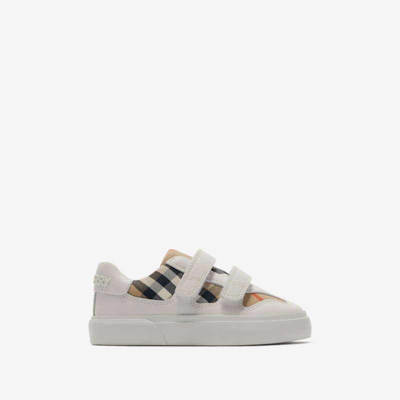 Burberry Zapatillas deportivas en algodón Check y pielPrecio 290 00 € 6-36 meses