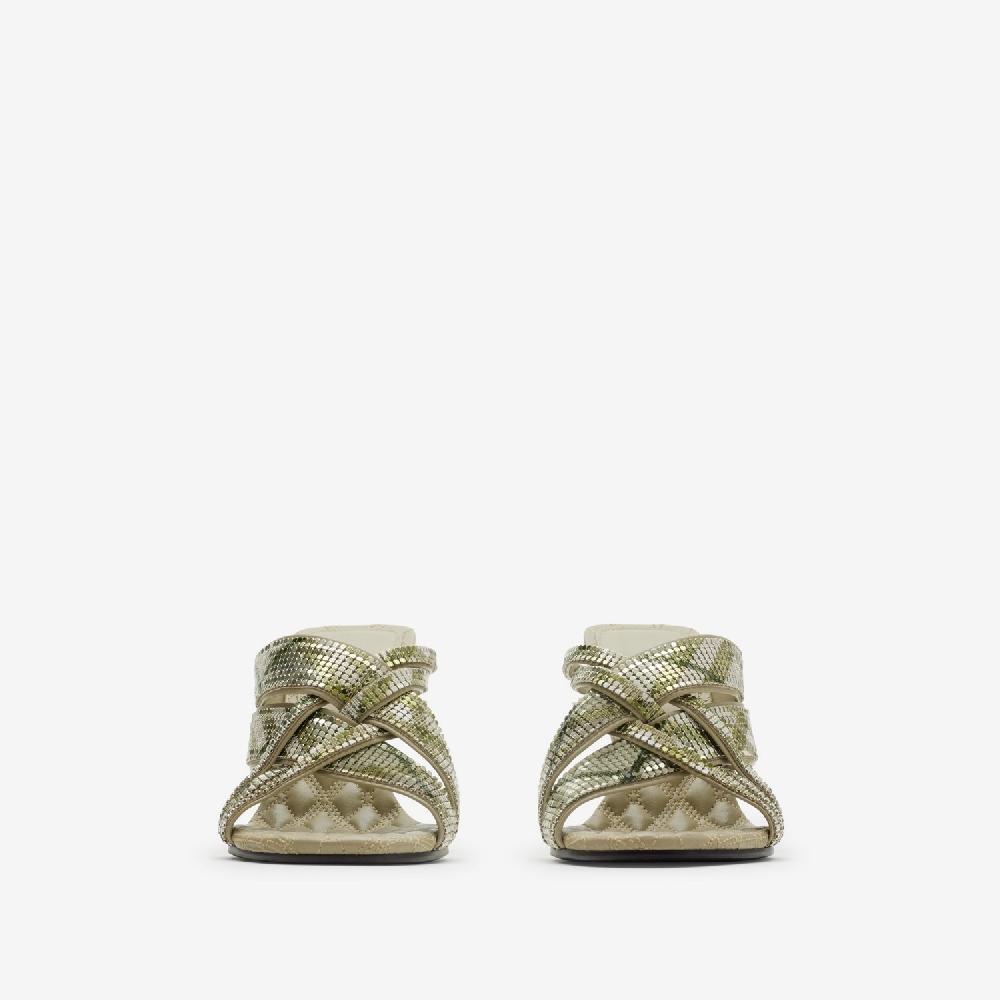 Burberry Zuecos Cabana Maille En Cota De Malla CheckPrecio 990 00 € Pasarela