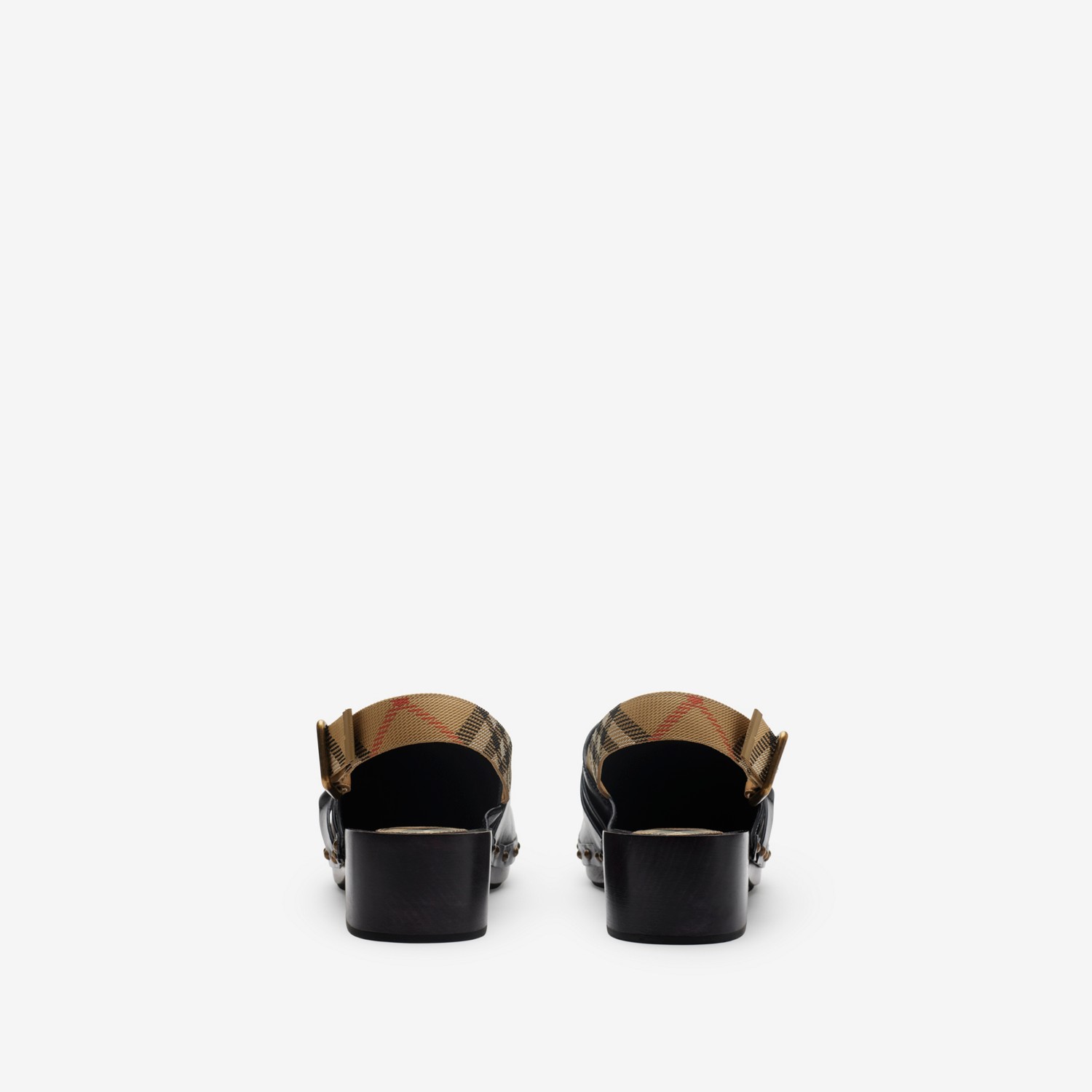 Burberry Zuecos Trunk Con Tira En PielPrecio 790 00 € Pasarela