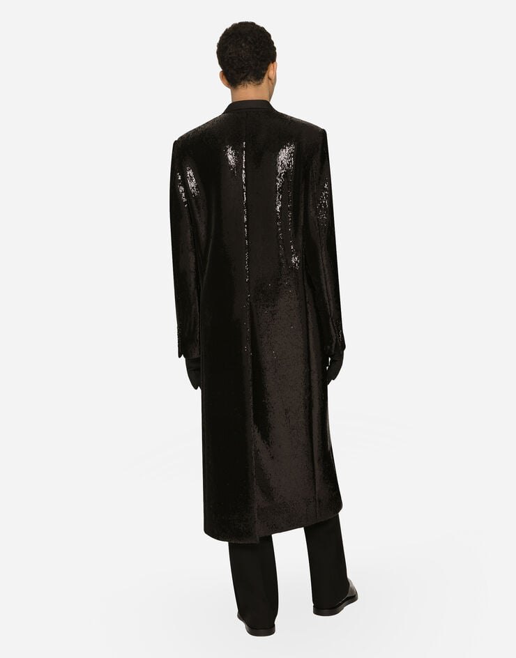 Dolce & Gabbana Abrigo De Botonadura Doble Con Lentejuelas