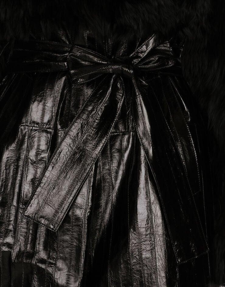 Dolce & Gabbana Abrigo De Botonadura Sencilla Con Cinturón De Alpaca Y Anguila