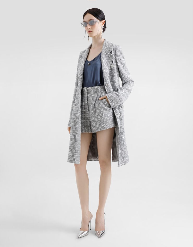 Dolce & Gabbana Abrigo De Botonadura Sencilla De Tweed Bouclé Lamé