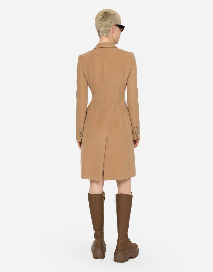 Dolce & Gabbana Abrigo De Lana De Camello Con Botonadura Sencilla