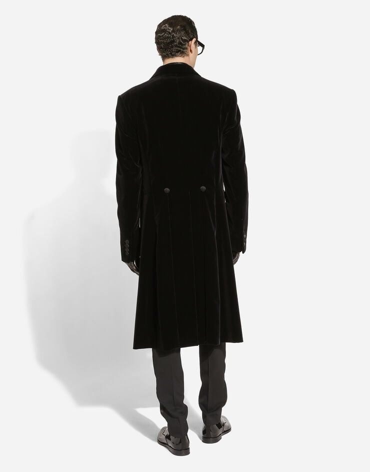 Dolce & Gabbana Abrigo De Terciopelo Con Detalles De Raso