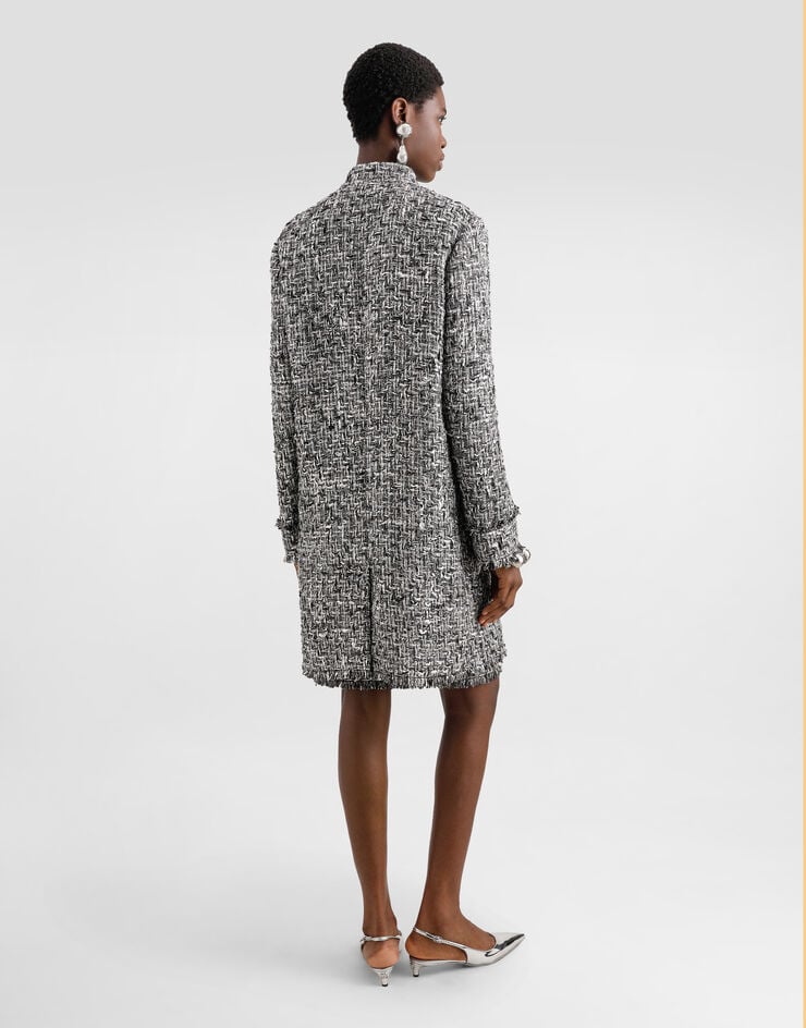 Dolce & Gabbana Abrigo De Tweed Raschel Con Botonadura Sencilla