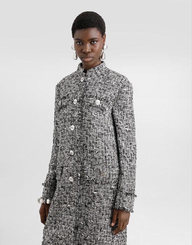 Dolce & Gabbana Abrigo De Tweed Raschel Con Botonadura Sencilla