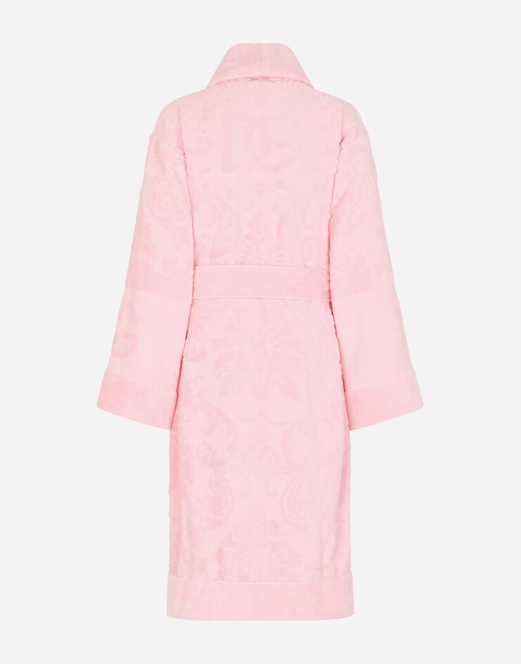 Dolce & Gabbana Albornoz En Jacquard De Rizo De Algodón