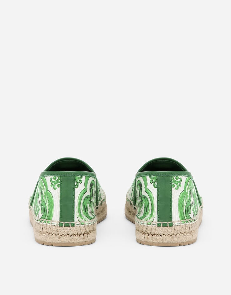 Dolce & Gabbana Alpargata De Lona Con Estampado Maiolica
