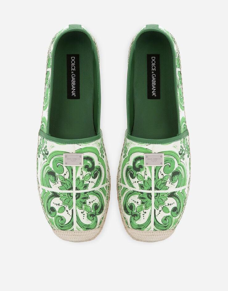Dolce & Gabbana Alpargata De Lona Con Estampado Maiolica