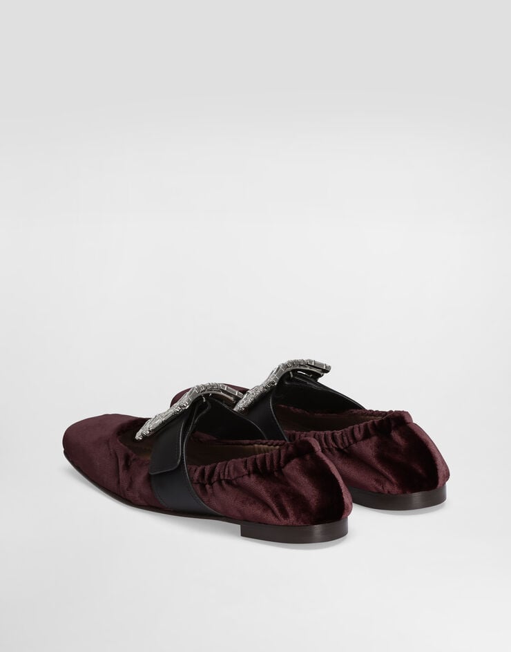 Dolce & Gabbana Bailarina De Terciopelo Con Hebilla Joya