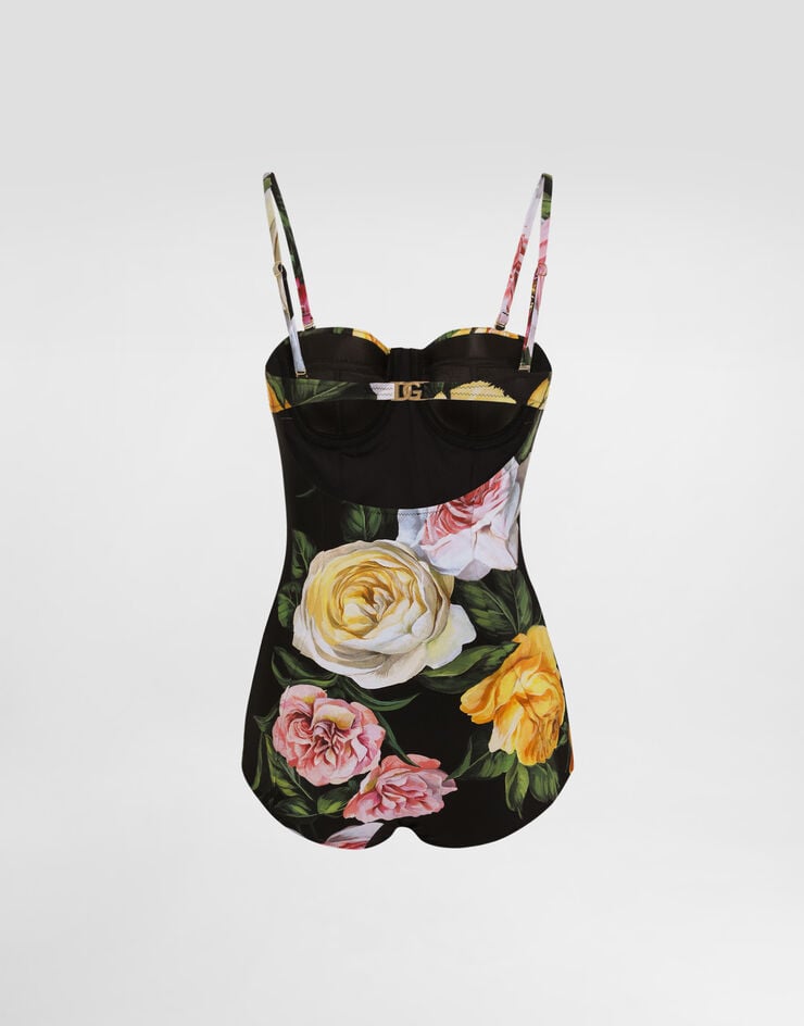 Dolce & Gabbana Bañador Balconette Con Estampado De Rosas Y Peonías