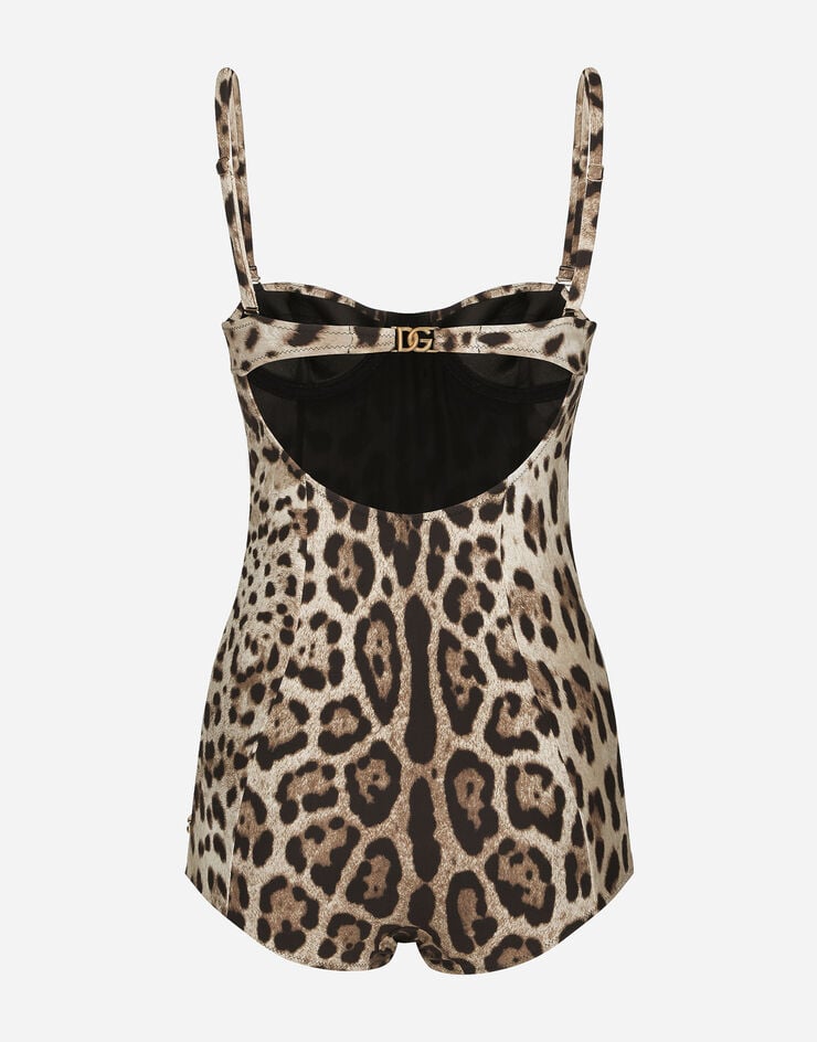 Dolce & Gabbana Bañador Entero Balconette Con Estampado De Leopardo