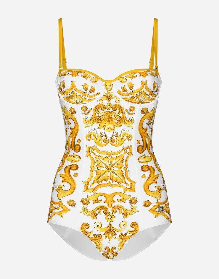 Dolce & Gabbana Bañador estilo balconette con estampado Maiolica