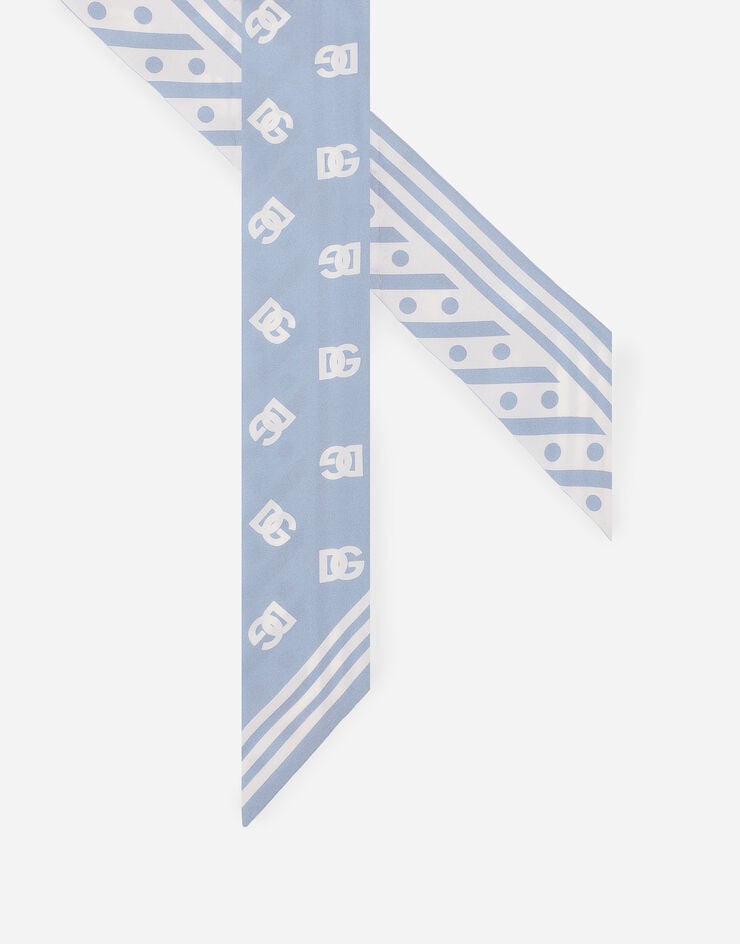 Dolce & Gabbana Bandana 6 X 100 De Sarga Con Estampado Integral Del Logotipo DG